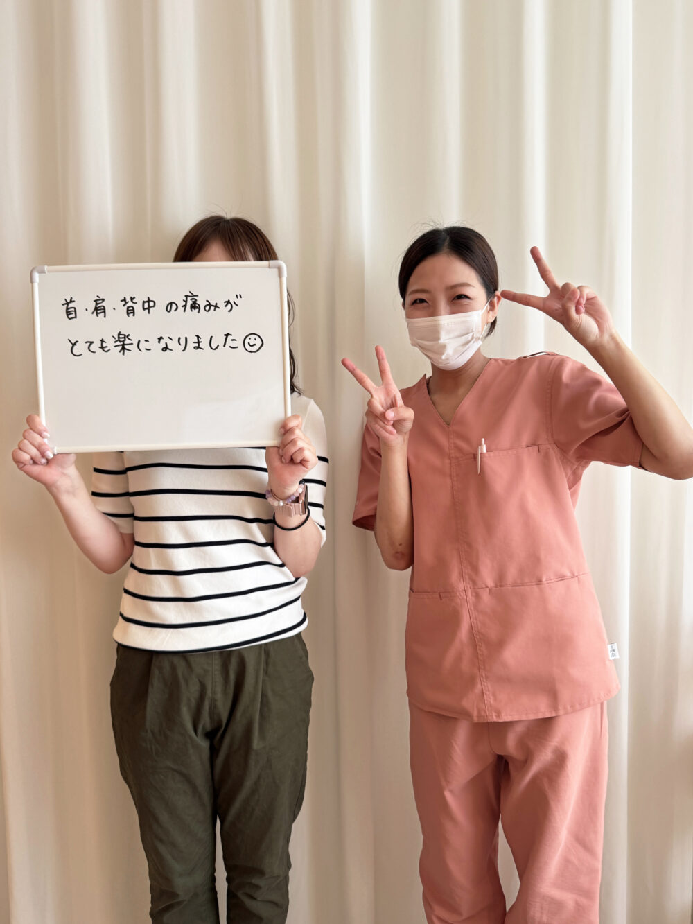 「10段階中10」の慢性肩こりが2〜3へ ── 大濠公園のリリーフポートフェミナ鍼灸整体院 W様の経過記録