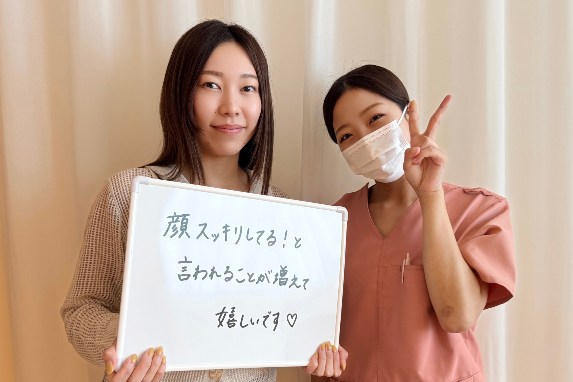 「顔スッキリしてる！と言われることが増えて嬉しいです」── 大濠公園のリリーフポートフェミナ鍼灸整体院 T様の美容鍼 7回の経過記録
